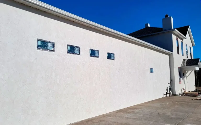 Exterior stucco wall finish on an Ohio residential property